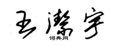 朱锡荣王洁宇草书个性签名怎么写