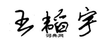 朱锡荣王韬宇草书个性签名怎么写