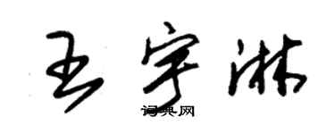 朱锡荣王宇淋草书个性签名怎么写