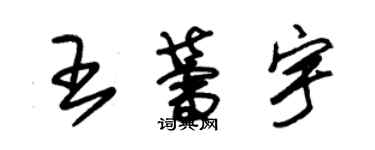 朱锡荣王蕾宇草书个性签名怎么写