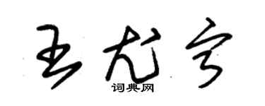 朱锡荣王尤宁草书个性签名怎么写