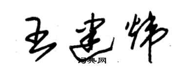 朱锡荣王建炜草书个性签名怎么写