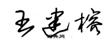 朱锡荣王建榕草书个性签名怎么写