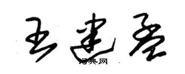 朱锡荣王建孟草书个性签名怎么写