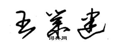 朱锡荣王业建草书个性签名怎么写