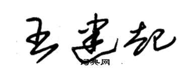 朱锡荣王建起草书个性签名怎么写