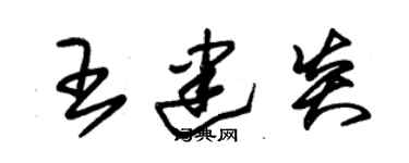 朱锡荣王建炎草书个性签名怎么写