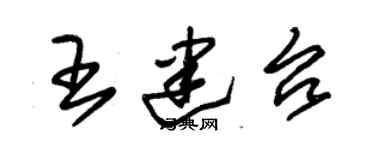 朱锡荣王建台草书个性签名怎么写