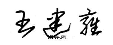 朱锡荣王建雍草书个性签名怎么写