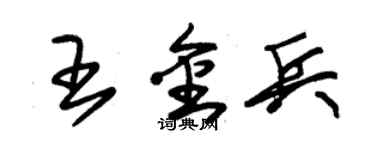 朱锡荣王金兵草书个性签名怎么写