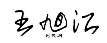 朱锡荣王旭江草书个性签名怎么写