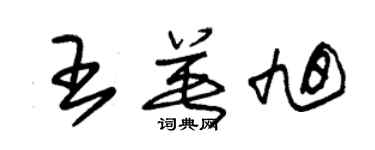 朱锡荣王英旭草书个性签名怎么写