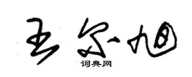 朱锡荣王尔旭草书个性签名怎么写