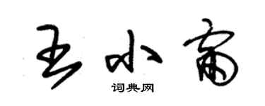 朱锡荣王小雷草书个性签名怎么写