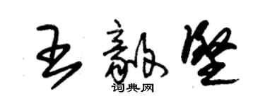 朱锡荣王毅坚草书个性签名怎么写