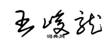 朱锡荣王峻龙草书个性签名怎么写