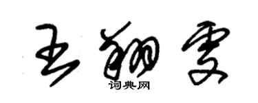 朱锡荣王翔雯草书个性签名怎么写