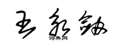 朱锡荣王永剑草书个性签名怎么写