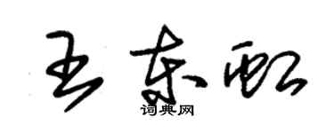 朱锡荣王东虹草书个性签名怎么写