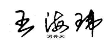 朱锡荣王海玮草书个性签名怎么写