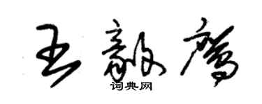 朱锡荣王毅鹰草书个性签名怎么写
