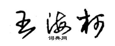 朱锡荣王海柯草书个性签名怎么写