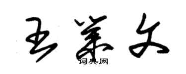 朱锡荣王业文草书个性签名怎么写