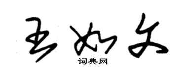 朱锡荣王如文草书个性签名怎么写