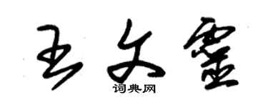 朱锡荣王文灵草书个性签名怎么写