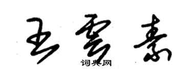朱锡荣王云素草书个性签名怎么写