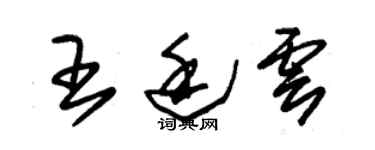 朱锡荣王廷云草书个性签名怎么写