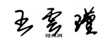 朱锡荣王云瑾草书个性签名怎么写