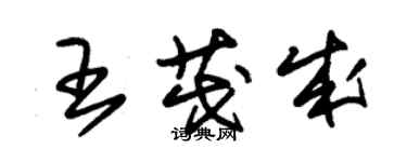 朱锡荣王茂成草书个性签名怎么写