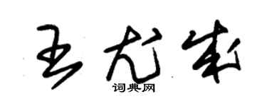 朱锡荣王尤成草书个性签名怎么写