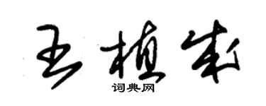 朱锡荣王植成草书个性签名怎么写