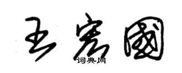 朱锡荣王宏国草书个性签名怎么写