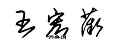 朱锡荣王宏薇草书个性签名怎么写
