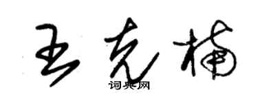 朱锡荣王克楠草书个性签名怎么写