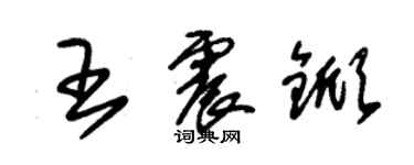 朱锡荣王震锨草书个性签名怎么写