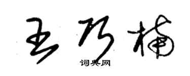 朱锡荣王巧楠草书个性签名怎么写