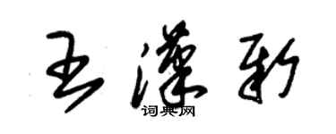 朱锡荣王汉新草书个性签名怎么写
