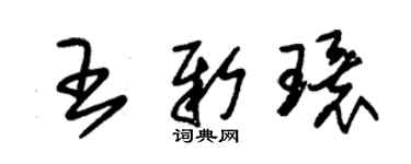 朱锡荣王新环草书个性签名怎么写