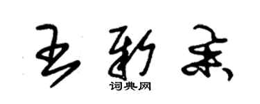 朱锡荣王新举草书个性签名怎么写