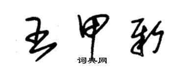 朱锡荣王甲新草书个性签名怎么写