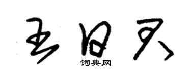 朱锡荣王日君草书个性签名怎么写