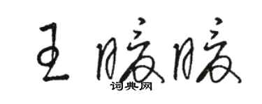 骆恒光王暖暖草书个性签名怎么写