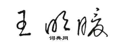 骆恒光王明暖草书个性签名怎么写