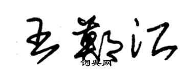 朱锡荣王郑江草书个性签名怎么写