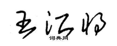 朱锡荣王江将草书个性签名怎么写