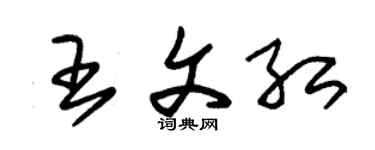 朱锡荣王文红草书个性签名怎么写